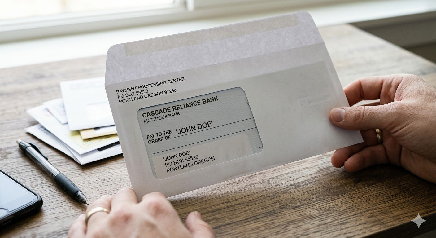 PO Box 55520 Portland Oregon Pay to the Order O